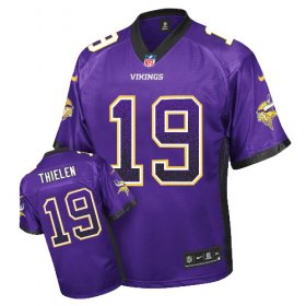 Wholesale Cheap Nike Vikings #19 Adam Thielen Purple Team Color Men\'s Stitched NFL Elite Drift Fashion Jersey