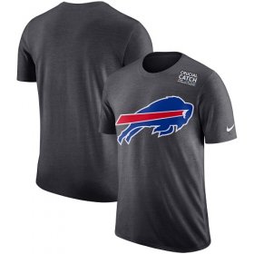 Wholesale Cheap NFL Men\'s Buffalo Bills Nike Anthracite Crucial Catch Tri-Blend Performance T-Shirt