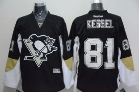 Wholesale Cheap Penguins #81 Phil Kessel Black Home Stitched NHL Jersey