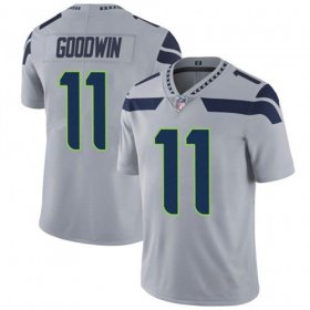 Wholesale Cheap Men\'s Seattle Seahawks #11 Marquise Goodwin Gray Vapor Untouchable Limited Stitched Jersey