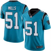 Wholesale Cheap Nike Panthers #51 Sam Mills Blue Men's Stitched NFL Limited Rush Jersey