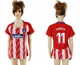 Wholesale Cheap Women\'s Atletico Madrid #11 Correa Home Soccer Club Jersey