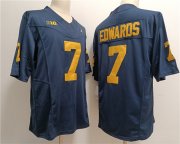 Cheap Men's Michigan Wolverines #7 Donovan Edwards 2023 F.U.S.E.Navy Stitched Jersey