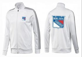 Wholesale Cheap NHL New York Rangers Zip Jackets White-2