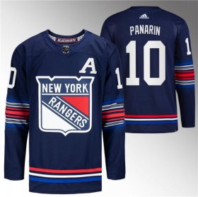Cheap Men\'s New York Rangers #10 Artemi Panarin Navy Stitched Jersey