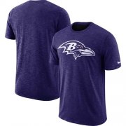 Wholesale Cheap Men's Baltimore Ravens Nike Purple Sideline Cotton Slub Performance T-Shirt