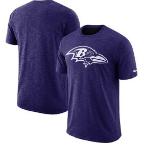 Wholesale Cheap Men\'s Baltimore Ravens Nike Purple Sideline Cotton Slub Performance T-Shirt