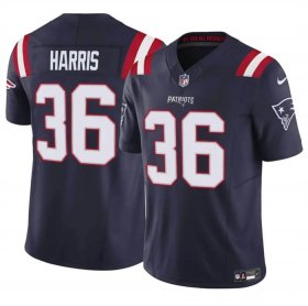 Cheap Men\'s New England Patriots #36 Kevin Harris Navy 2023 F.U.S.E. Vapor Limited Football Stitched Jersey