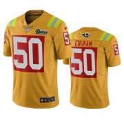 Wholesale Cheap Los Angeles Rams #50 Samson Ebukam Gold Vapor Limited City Edition NFL Jersey