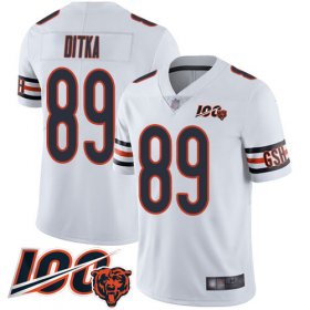 Wholesale Cheap Nike Bears #89 Mike Ditka White Men\'s Stitched NFL 100th Season Vapor Limited Jersey