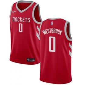 Wholesale Cheap Nike Rockets #0 Russell Westbrook Red NBA Swingman Icon Edition Jersey