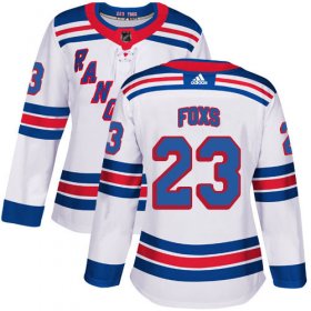 Wholesale Cheap Adidas Rangers #23 Adam Foxs White Road Authentic Women\'s Stitched NHL Jersey