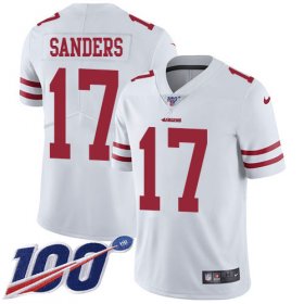 Wholesale Cheap Nike 49ers #17 Emmanuel Sanders White Men\'s Stitched NFL 100th Season Vapor Limited Jersey