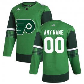 Wholesale Cheap Philadelphia Flyers Men\'s Adidas 2020 St. Patrick\'s Day Custom Stitched NHL Jersey Green