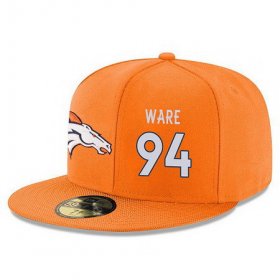 Wholesale Cheap Denver Broncos #94 DeMarcus Ware Snapback Cap NFL Player Orange with White Number Stitched Hat