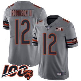 Wholesale Cheap Nike Bears #12 Allen Robinson II Silver Men\'s Stitched NFL Limited Inverted Legend 100th Season Jersey