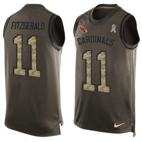 Wholesale Cheap Nike Cardinals #11 Larry Fitzgerald Green Men\'s Stitched NFL Limited Salute To Service Tank Top Jersey