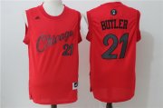 Wholesale Cheap Men's Chicago Bulls #21 Jimmy Butler Red 2016 Christmas Day Stitched NBA Swingman Jersey