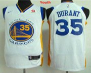 Cheap Youth Golden State Warriors #35 Kevin Durant White 2017-2018 Nike Swingman Rakuten Stitched NBA Jersey