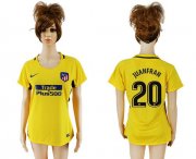 Wholesale Cheap Women's Atletico Madrid #20 Juanfran Away Soccer Club Jersey