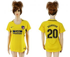 Wholesale Cheap Women\'s Atletico Madrid #20 Juanfran Away Soccer Club Jersey