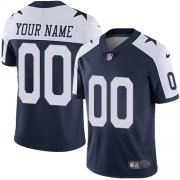 Wholesale Cheap Nike Dallas Cowboys Customized Navy Blue Thanksgiving Stitched Vapor Untouchable Limited Throwback Youth NFL Jersey