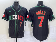 Wholesale Cheap Men's Mexico Baseball #7 Julio Urias Number 2023 Black World Baseball Classic Stitched Jersey7