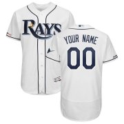 Wholesale Cheap Tampa Bay Rays Majestic Home Authentic Collection Flex Base Custom Jersey White