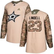 Cheap Adidas Stars #23 Esa Lindell Camo Authentic 2017 Veterans Day Youth Stitched NHL Jersey