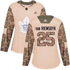 Wholesale Cheap Adidas Maple Leafs #25 James Van Riemsdyk Camo Authentic 2017 Veterans Day Women\'s Stitched NHL Jersey