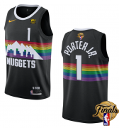 Wholesale Cheap Men's Denver Nuggets #1 Michael Porter Jr. Black 2023 Finals City Edition Stitched Basketball Jersey