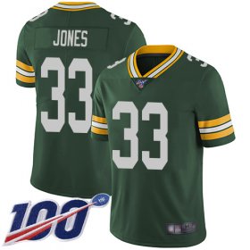 Wholesale Cheap Nike Packers #33 Aaron Jones Green Team Color Men\'s Stitched NFL 100th Season Vapor Limited Jersey