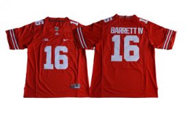 Wholesale Cheap Men\'s Ohio State Buckeyes #16 J.T. Barrett IV Red Limited Stitched NCAA 2016 Nike College Football Jersey