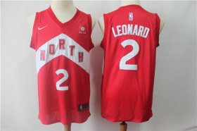 Wholesale Cheap Men\'s Toronto Raptors 2 Kawhi Leonard Nike Red 2018-19 Swingman Earned Edition Jersey