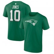 Wholesale Cheap Men's New England Patriots #10 Mac Jones Green St. Patrick's Day Icon Player T-Shirt