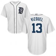 Wholesale Cheap Tigers #13 Omar Vizquel White Cool Base Stitched Youth MLB Jersey