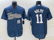 Wholesale Cheap Men's New York Yankees #11 Anthony Volpe Navy With Patch Cool Base Stitched Baseball Jersey