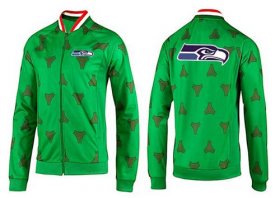 Wholesale Cheap NFL Seattle Seahawks Team Logo Jacket Green_2