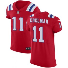 Wholesale Cheap Nike Patriots #11 Julian Edelman Red Alternate Men\'s Stitched NFL Vapor Untouchable Elite Jersey