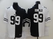 Wholesale Cheap Men's Los Angeles Rams #99 Aaron Donald White Black Peaceful Coexisting 2020 Vapor Untouchable Stitched NFL Nike Limited Jersey