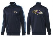 Wholesale Cheap NFL Baltimore Ravens Team Logo Jacket Dark Blue_2