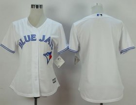 Wholesale Cheap Blue Jays Blank White Women\'s Fashion Stitched MLB Jersey