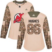 Wholesale Cheap Adidas Devils #86 Jack Hughes Camo Authentic 2017 Veterans Day Women's Stitched NHL Jersey