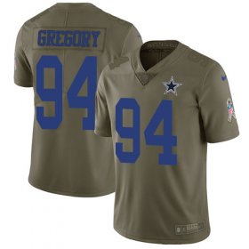 Wholesale Cheap Nike Cowboys #94 Randy Gregory Olive Men\'s Stitched NFL Limited 2017 Salute To Service Jersey
