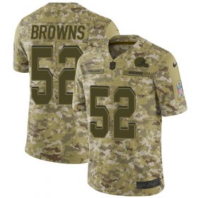 Wholesale Cheap Nike Browns #52 Preston Brown Camo Men\'s Stitched NFL Limited 2018 Salute To Service Jersey