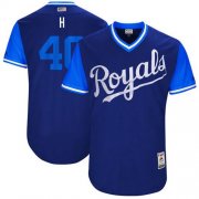 Wholesale Cheap Royals #40 Kelvin Herrera Navy "H" Players Weekend Authentic Stitched MLB Jersey