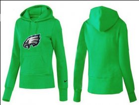 Wholesale Cheap Women\'s Philadelphia Eagles Logo Pullover Hoodie Green