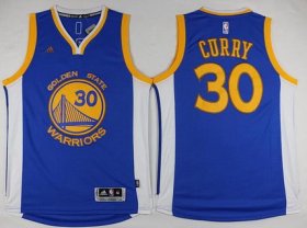 Wholesale Cheap Men\'s Golden State Warriors #30 Stephen Curry Revolution 30 Swingman Blue Championship Fashion Jersey