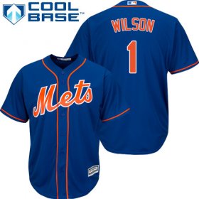 Wholesale Cheap Mets #1 Mookie Wilson Blue Cool Base Stitched Youth MLB Jersey