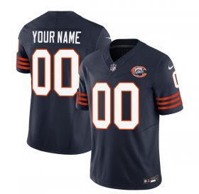 Men\'s Chicago Bears Active Player Custom 2023 F.U.S.E. Navy Throwback Limited Football Stitched Jersey